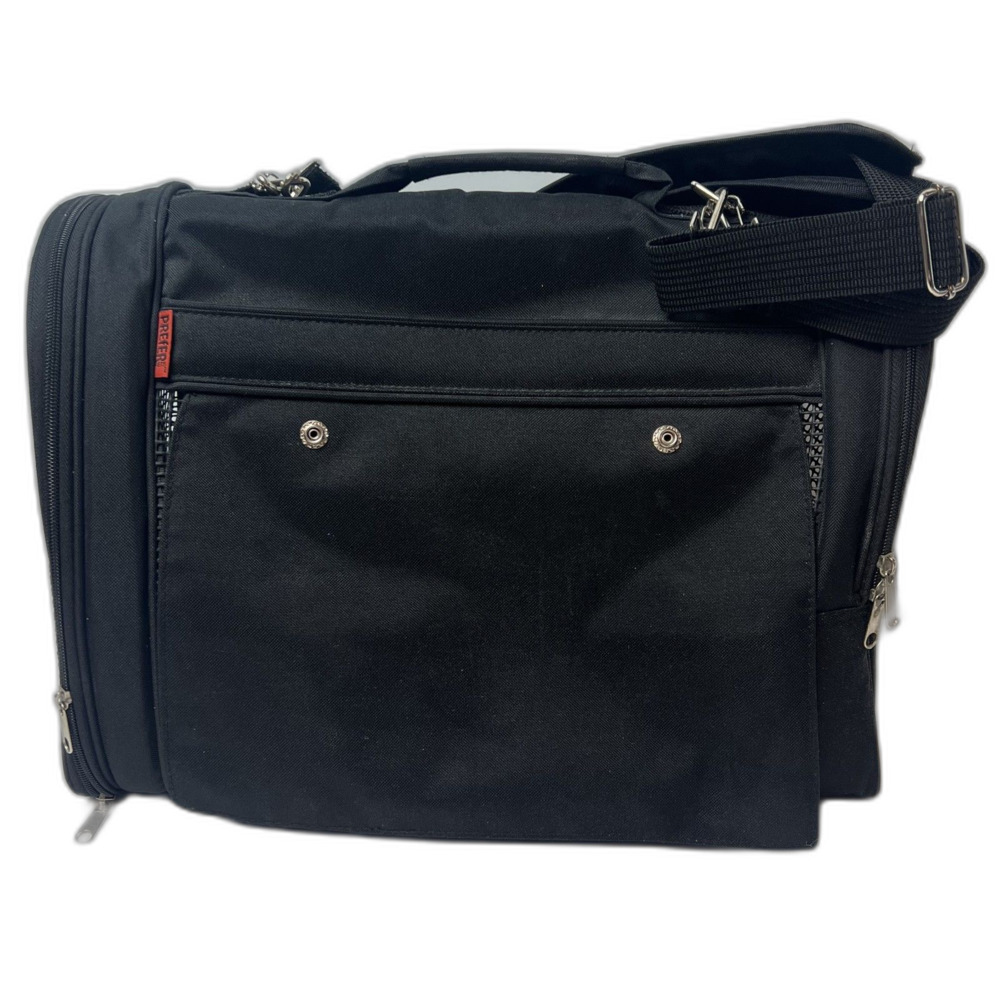 Prefer Pets Hideaway Duffle Pet Carrier Black Airline Approved Ventilated Travel - Picture 2 of 9